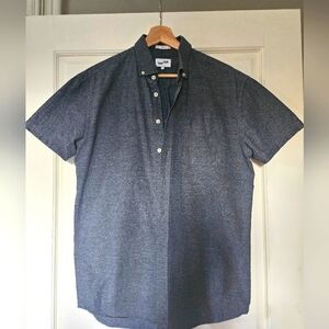 Frank and Oak Dark Blue Casual Button Down Shirt